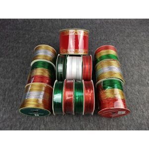 Metallic Ribbon Assorted Woven Wired Cord Craft Gift Wrap Christmas Lot/14‎ NEW